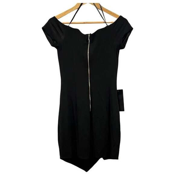 Bebe Mimi off the shoulder Asymetrical Black Dress size M - Picture 2 of 6